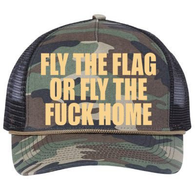 Fly The Flag Or Fly The Fuck Home Cool Gift Retro Rope Trucker Hat Cap