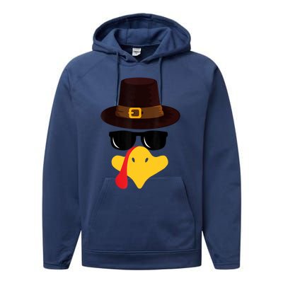 Funny Turkey Face Matching Family Thanksgiving Pilgrim Party Performance Fleece Hoodie