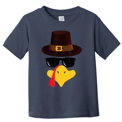 Funny Turkey Face Matching Family Thanksgiving Pilgrim Party Toddler T-Shirt