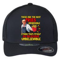 Funny Trump Fast Food Humor Fries Election 2024 Burgers Flexfit Unipanel Trucker Cap