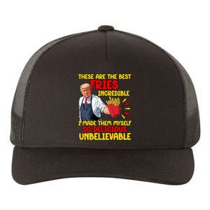 Funny Trump Fast Food Humor Fries Election 2024 Burgers Yupoong Adult 5-Panel Trucker Hat