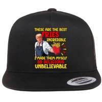 Funny Trump Fast Food Humor Fries Election 2024 Burgers Flat Bill Trucker Hat