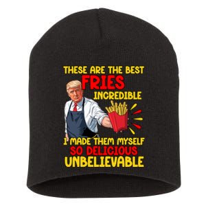 Funny Trump Fast Food Humor Fries Election 2024 Burgers Short Acrylic Beanie