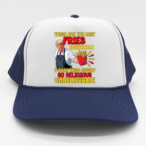 Funny Trump Fast Food Humor Fries Election 2024 Burgers Trucker Hat