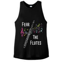 Fear The Flutes Flute Player Flutist Marching Band Music Ladies PosiCharge Tri-Blend Wicking Tank