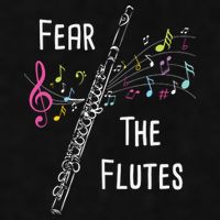 Fear The Flutes Flute Player Flutist Marching Band Music Ladies PosiCharge Tri-Blend Wicking Tank