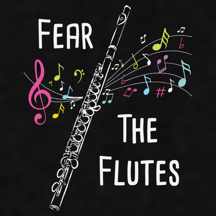 Fear The Flutes Flute Player Flutist Marching Band Music Ladies PosiCharge Tri-Blend Wicking Tank