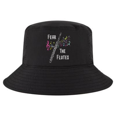Fear The Flutes Flute Player Flutist Marching Band Music Cool Comfort Performance Bucket Hat
