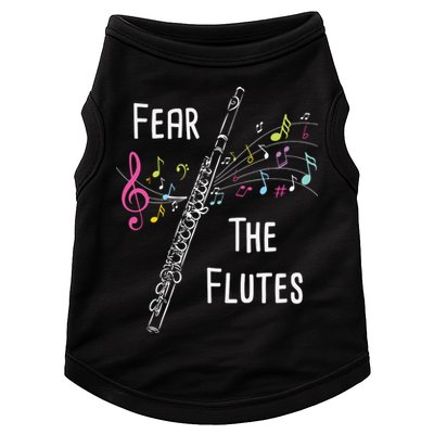 Fear The Flutes Flute Player Flutist Marching Band Music Doggie Tank