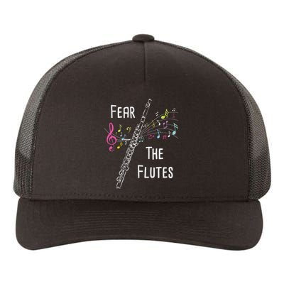 Fear The Flutes Flute Player Flutist Marching Band Music Yupoong Adult 5-Panel Trucker Hat