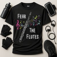 Fear The Flutes Flute Player Flutist Marching Band Music Performance Shirt