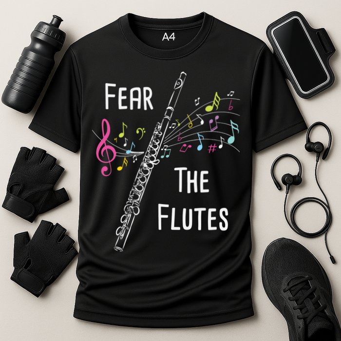 Fear The Flutes Flute Player Flutist Marching Band Music Performance Shirt