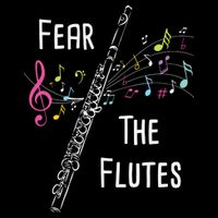 Fear The Flutes Flute Player Flutist Marching Band Music Full-Length Apron With Pockets