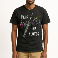 Fear The Flutes Flute Player Flutist Marching Band Music Tall T-Shirt