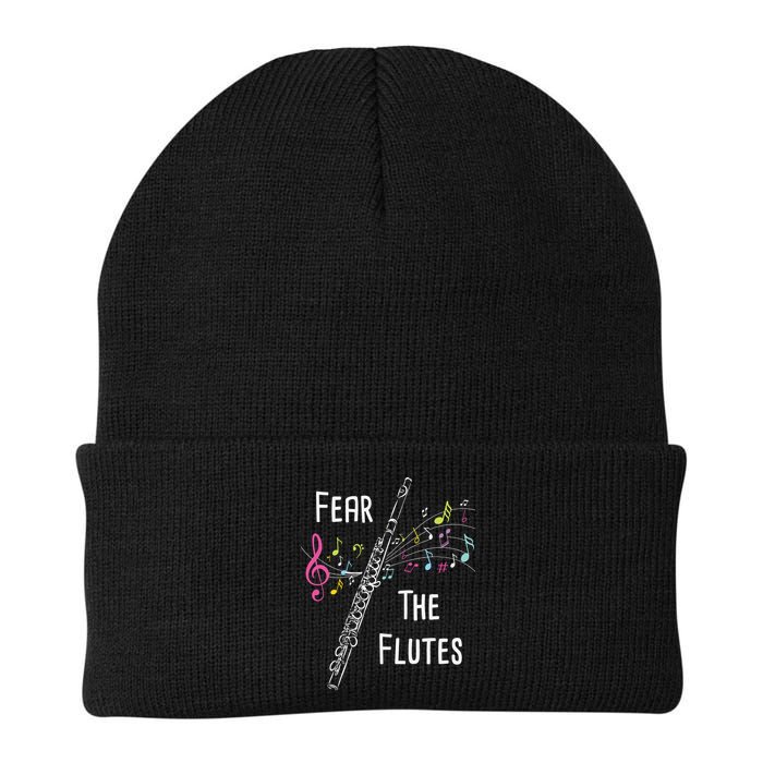 Fear The Flutes Flute Player Flutist Marching Band Music Beanie