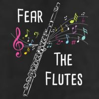 Fear The Flutes Flute Player Flutist Marching Band Music Beanie