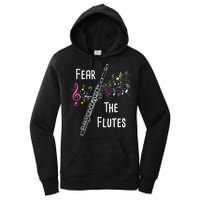 Fear The Flutes Flute Player Flutist Marching Band Music Women's Pullover Hoodie