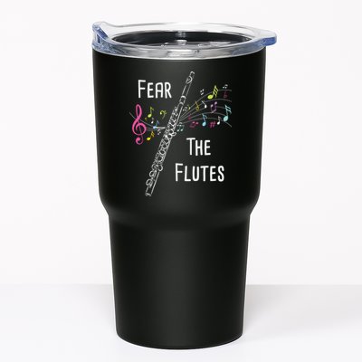Fear The Flutes Flute Player Flutist Marching Band Music Tumbler