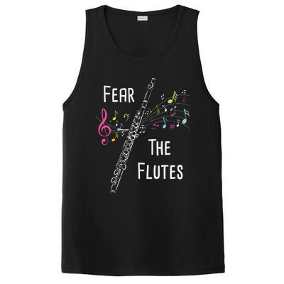 Fear The Flutes Flute Player Flutist Marching Band Music PosiCharge Competitor Tank