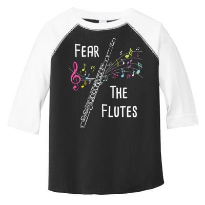 Fear The Flutes Flute Player Flutist Marching Band Music Toddler Fine Jersey T-Shirt