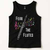 Fear The Flutes Flute Player Flutist Marching Band Music Tank Top