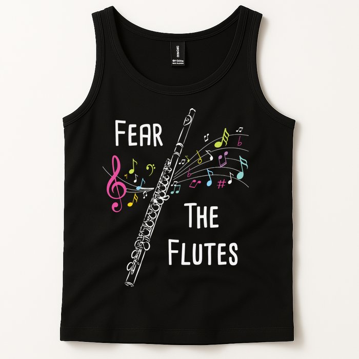 Fear The Flutes Flute Player Flutist Marching Band Music Tank Top