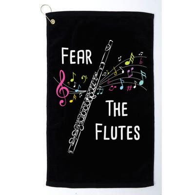 Fear The Flutes Flute Player Flutist Marching Band Music Golf Towel