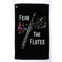 Fear The Flutes Flute Player Flutist Marching Band Music Golf Towel
