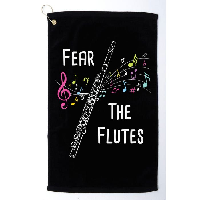 Fear The Flutes Flute Player Flutist Marching Band Music Golf Towel