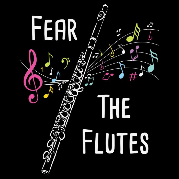 Fear The Flutes Flute Player Flutist Marching Band Music Short Acrylic Beanie
