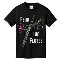 Fear The Flutes Flute Player Flutist Marching Band Music Kids T-Shirt