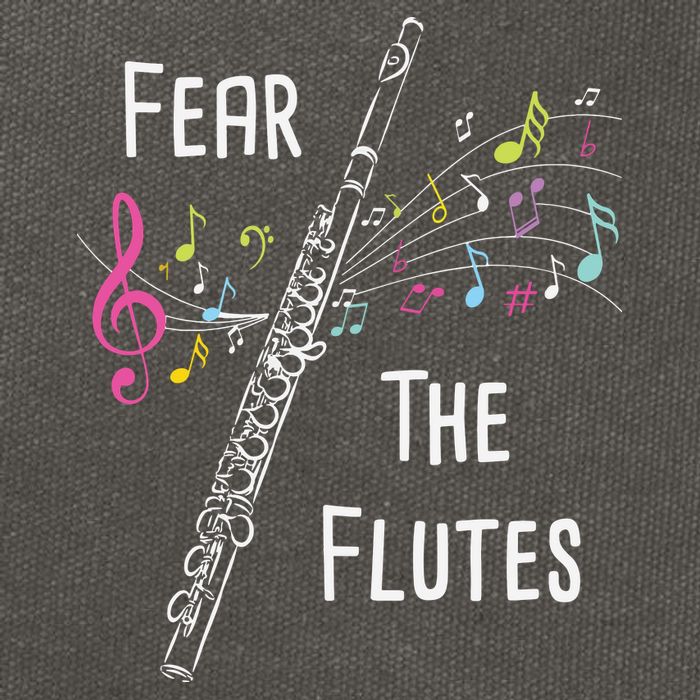 Fear The Flutes Flute Player Flutist Marching Band Music Cotton Canvas Backpack