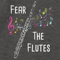 Fear The Flutes Flute Player Flutist Marching Band Music Vector Backpack