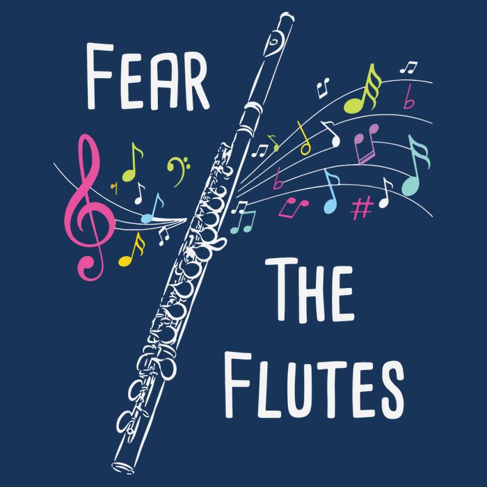 Fear The Flutes Flute Player Flutist Marching Band Music Infant Baby Jersey Bodysuit
