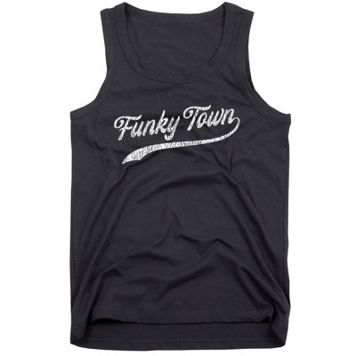 FUNKY TOWN Fort Worth TX Baseball Style Design With Details Tank Top