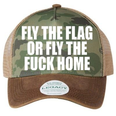 Fly The Flag Or Fly The Fuck Home Gift Legacy Tie Dye Trucker Hat