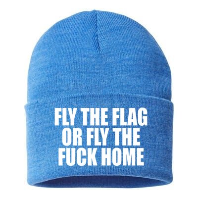 Fly The Flag Or Fly The Fuck Home Gift Sustainable Knit Beanie