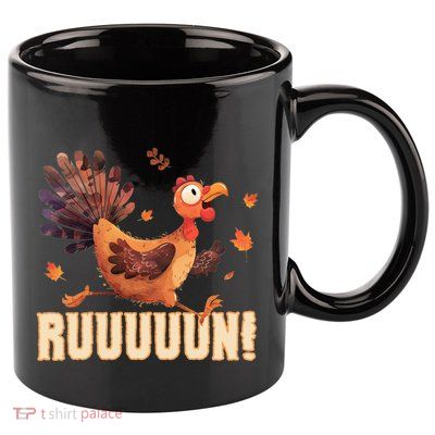 Funny Turkey Fun Run Thanksgiving Footrace Trot Funny Gift 11oz C Handle Ceramic Mug