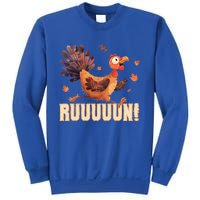 Funny Turkey Fun Run Thanksgiving Footrace Trot Funny Gift Sweatshirt