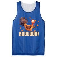 Funny Turkey Fun Run Thanksgiving Footrace Trot Funny Gift Mesh Reversible Basketball Jersey Tank