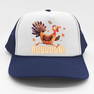 Funny Turkey Fun Run Thanksgiving Footrace Trot Funny Gift Trucker Hat