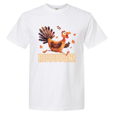 Funny Turkey Fun Run Thanksgiving Footrace Trot Funny Gift Garment-Dyed Heavyweight T-Shirt