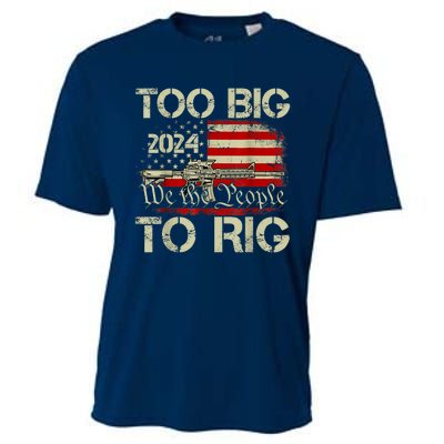 Funny Trump Funny Too Big To Rig Cooling Performance Crew T-Shirt