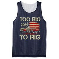 Funny Trump Funny Too Big To Rig Mesh Reversible Basketball Jersey Tank