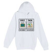 Funny Teacher First Teach Then Beach Summer Gift Premium Pullover Hoodie