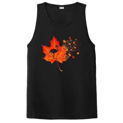 Flamingo Thanksgiving Fall Leaves Costume Autumn Vibes PosiCharge Competitor Tank