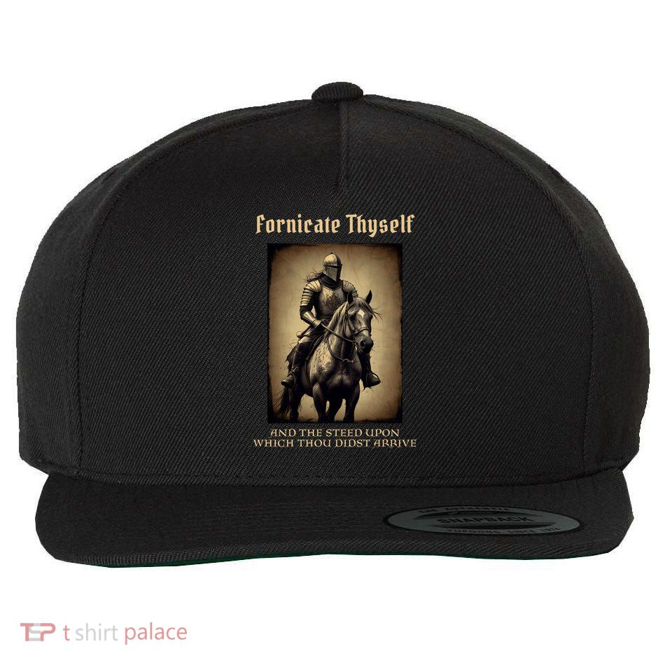Fornicate Thyself Funny Medieval LARP Role Playing Wool Snapback Cap