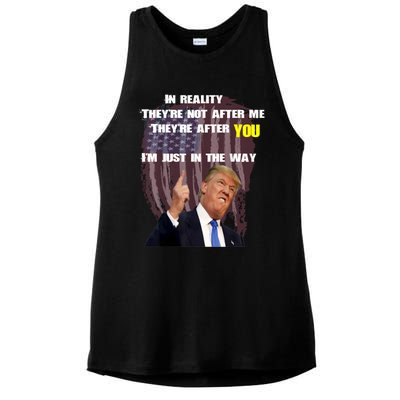 Free Trump, Free Donald Trump 2024 Ladies PosiCharge Tri-Blend Wicking Tank