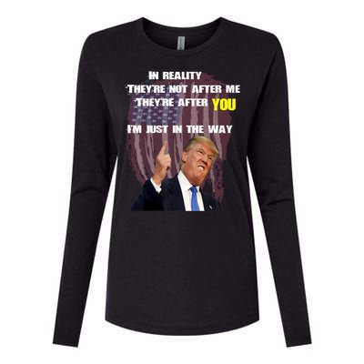 Free Trump, Free Donald Trump 2024 Womens Cotton Relaxed Long Sleeve T-Shirt