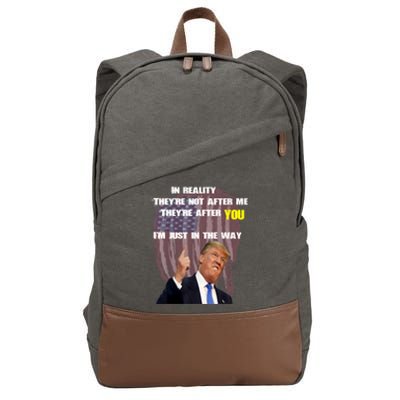 Free Trump, Free Donald Trump 2024 Cotton Canvas Backpack